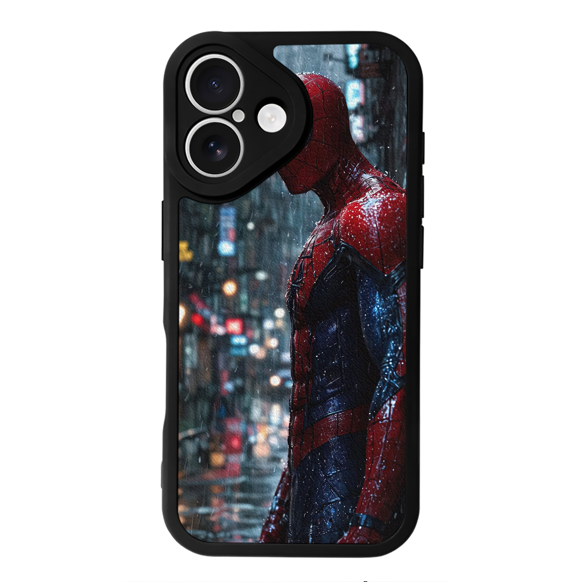 Spider Man スパイダーマン 【iPhone 16シリーズ対応】シリコンスマホケース（レザー調） 材質：シリコン